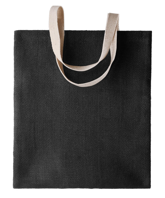 Kimood 100% natural yarn dyed jute bag Natural/Cappucino