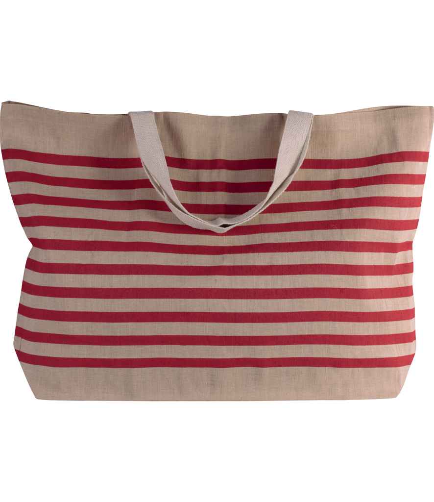 Kimood Large Juco Bag in Natural/Red
