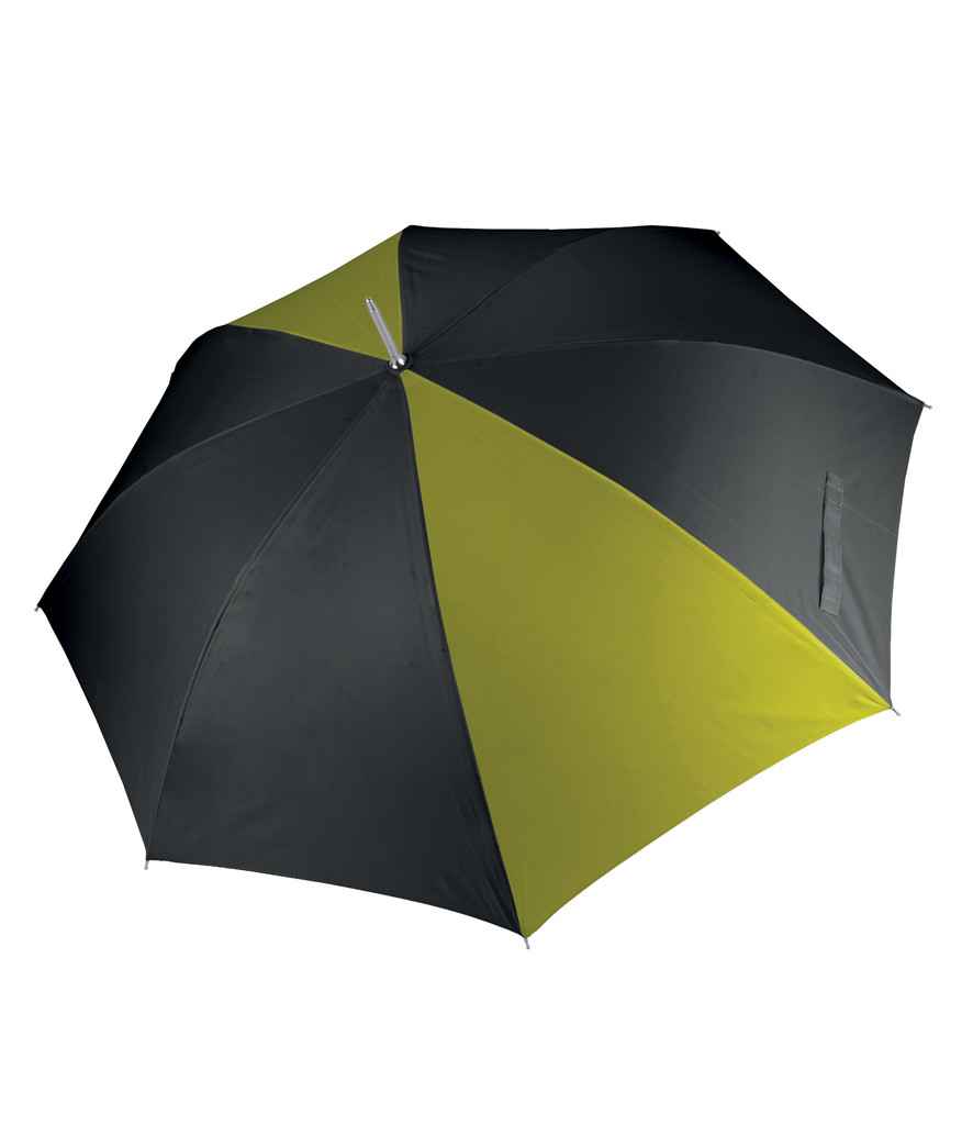 Kimood Golf Umbrella in Black/Burnt Lime