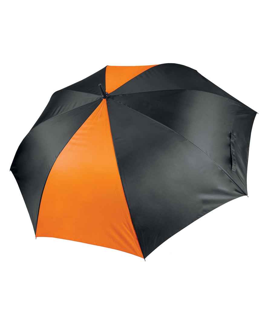 Kimood Large Golf Umbrella in Black/Orange