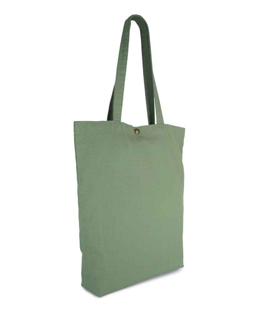 Kimood Kimood Washed Cotton Tote Bag Washed Green Clay