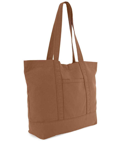 Kimood Kimood Washed Cotton Shopper Bag Washed Cinnamon