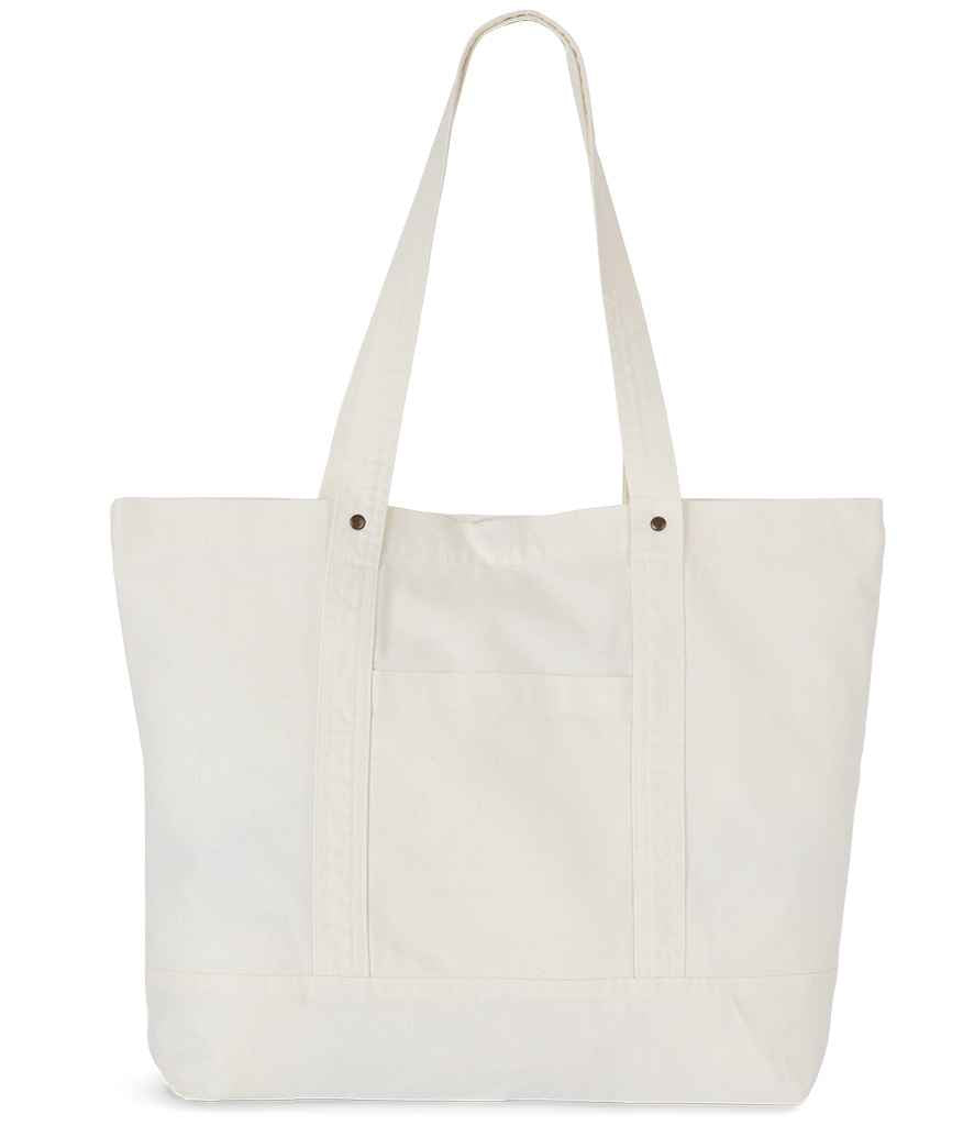 Kimood Washed Cotton Shopper Bag in Washed Ivory