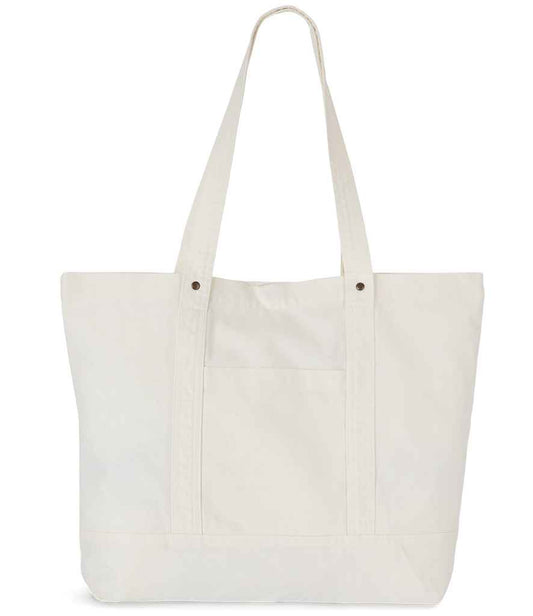 Kimood Washed Cotton Shopper Bag in Washed Ivory