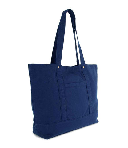 Kimood Kimood Washed Cotton Shopper Bag Washed Navy