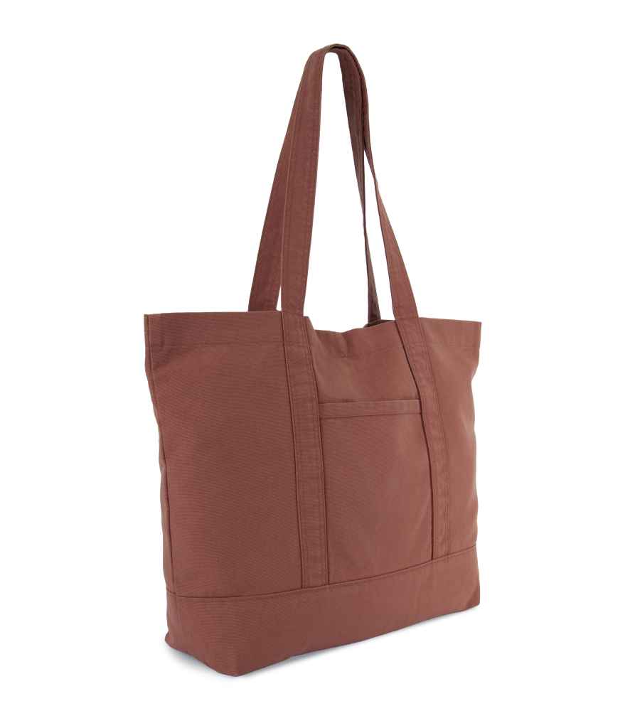 Kimood Kimood Washed Cotton Shopper Bag Washed Russet