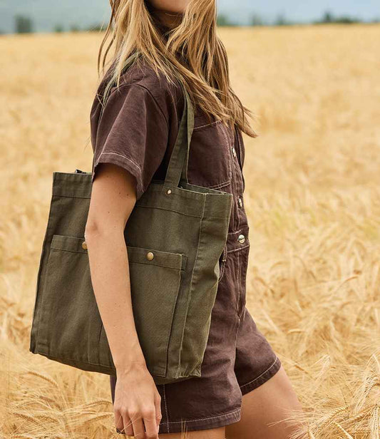 Kimood Washed Cotton Bag with Pockets