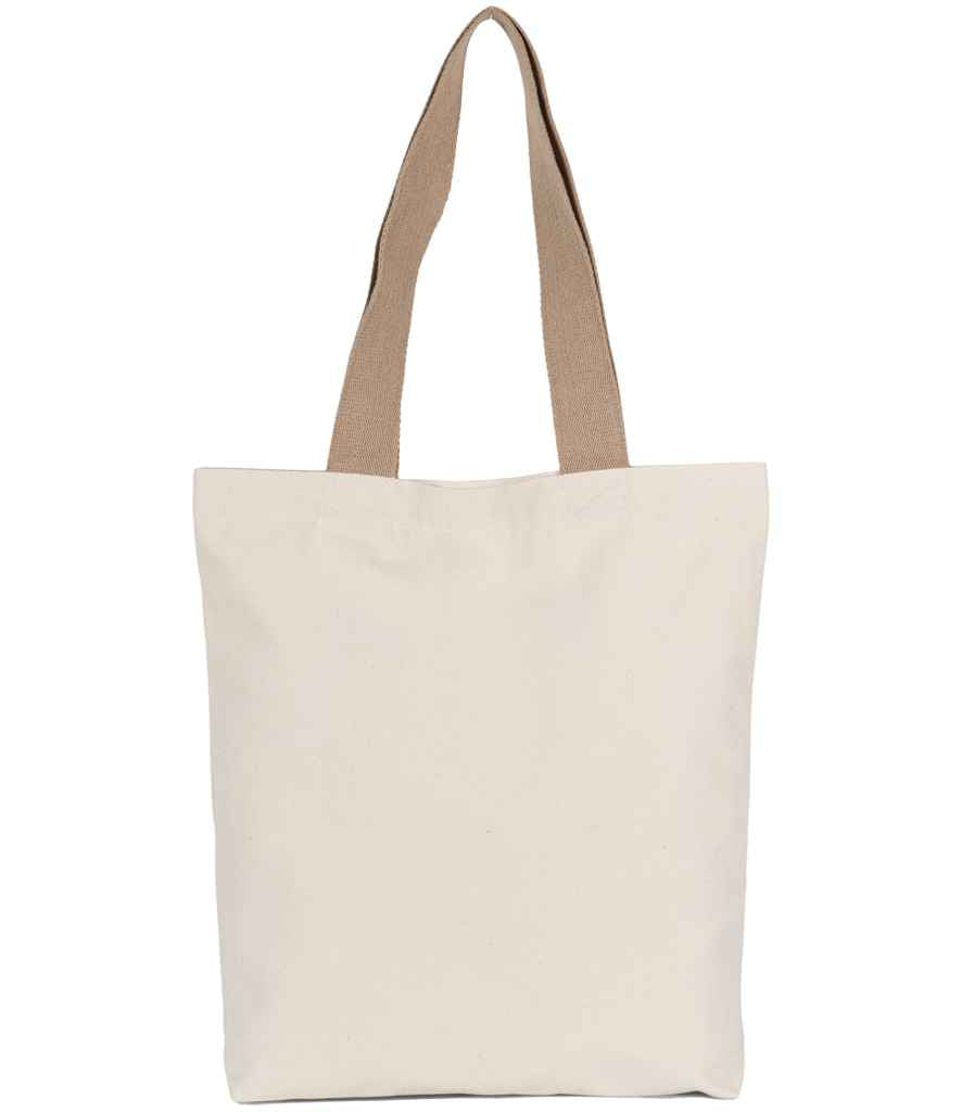 Kimood Recycled Flat-Bottom Shopping Bag in Ecume/Hemp