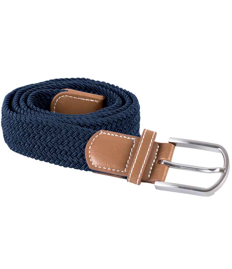 K-UP Braided Elasticated Belt in Navy