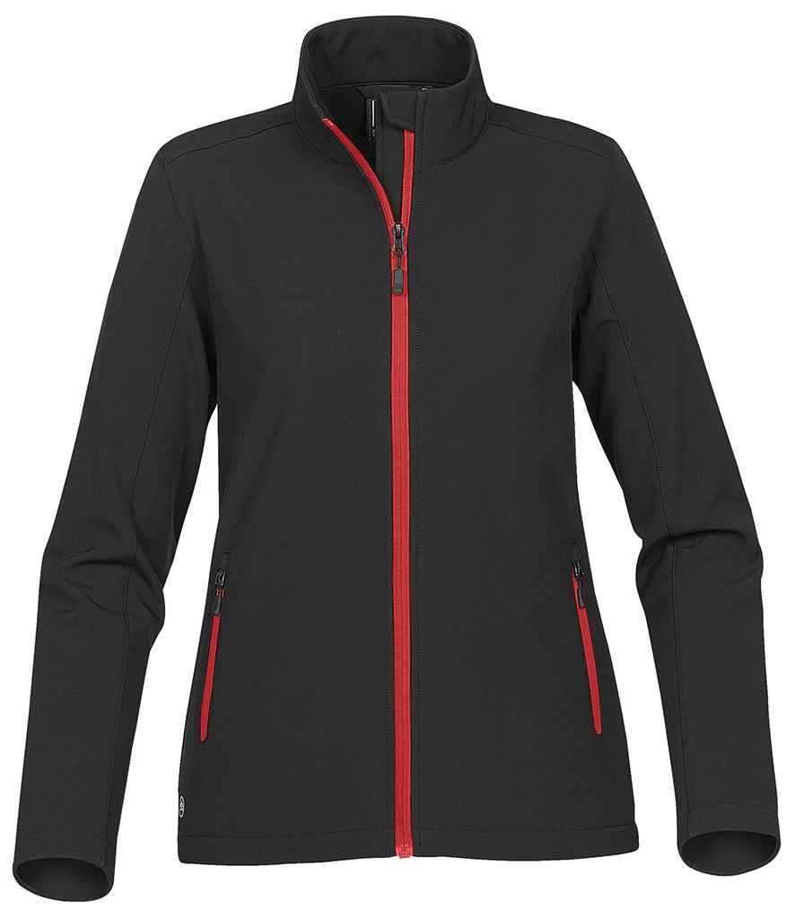 Stormtech Ladies Orbiter Soft Shell Jacket in Black/Bright Red
