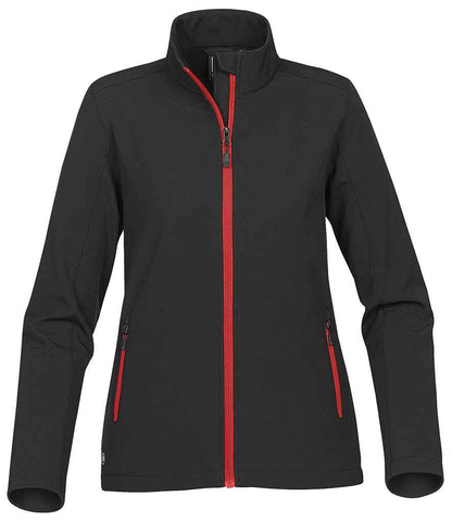 Stormtech Ladies Orbiter Soft Shell Jacket in Black/Bright Red