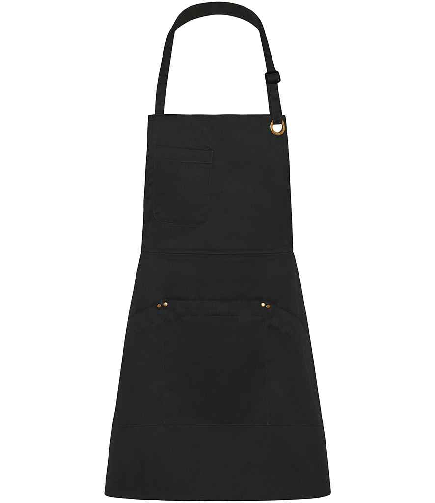 Le Chef Utility Bib Apron in Black