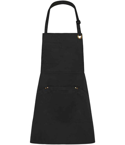 Le Chef Utility Bib Apron in Black