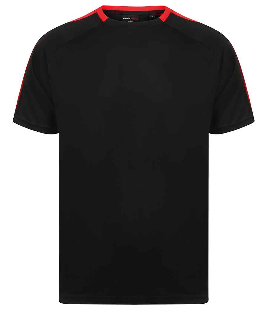 Finden & Hales Finden + Hales Unisex Team T-Shirt Black/Red