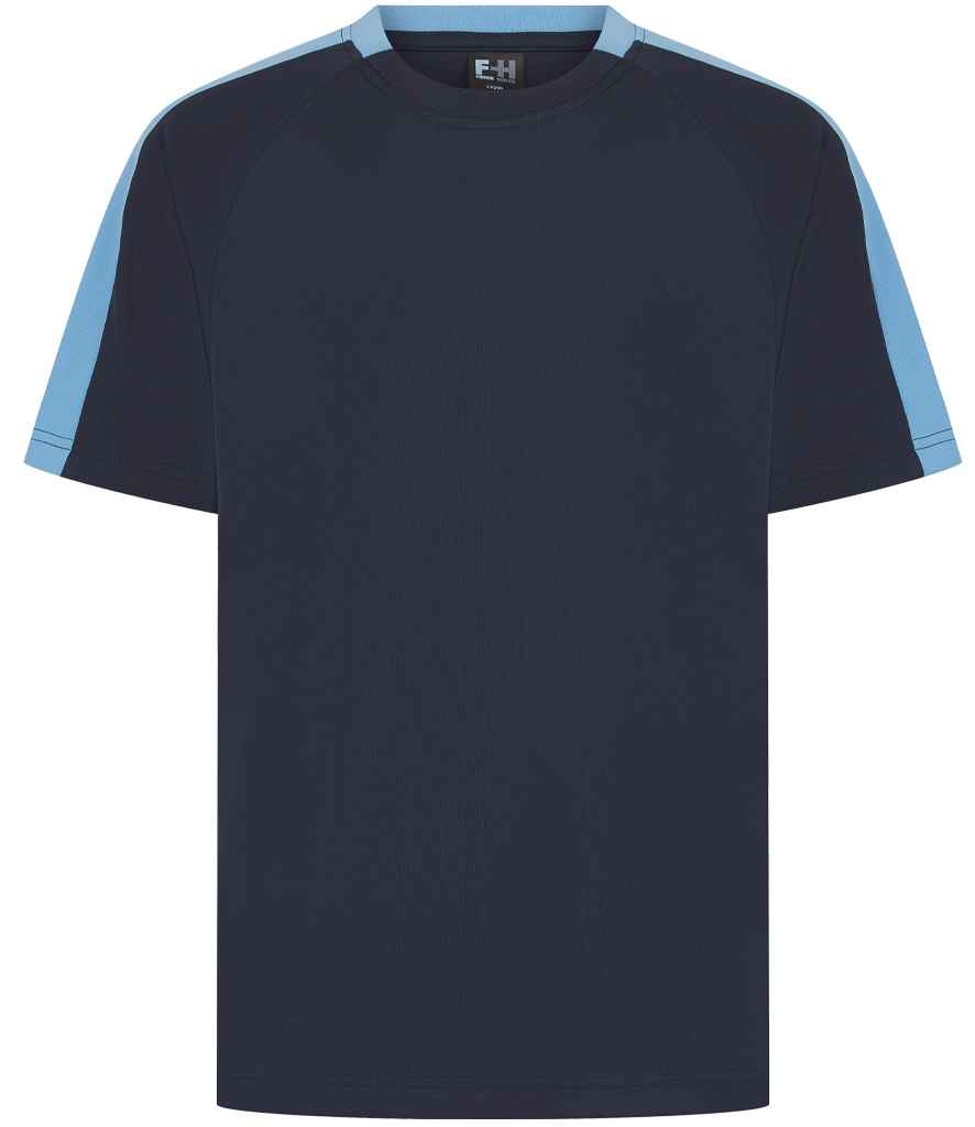 Finden & Hales Finden + Hales Unisex Team T-Shirt Navy/Sky blue