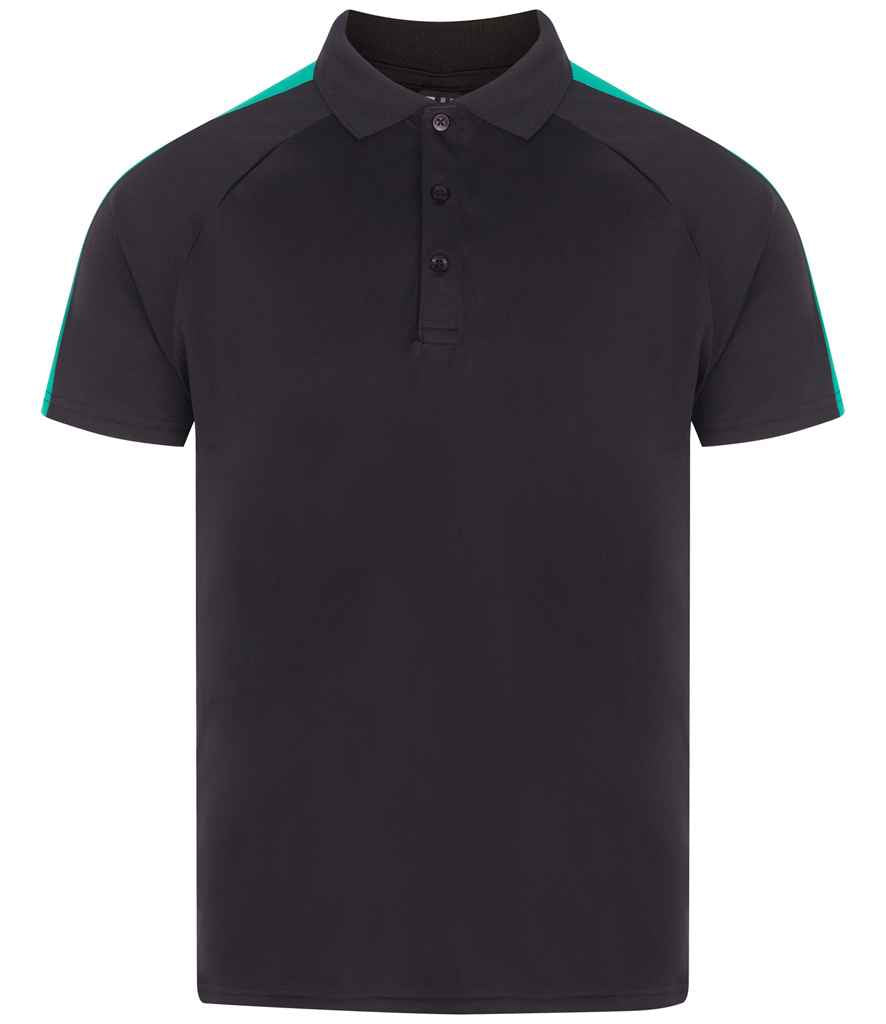 Finden & Hales Finden + Hales Team Polo Shirt Black/Emerald