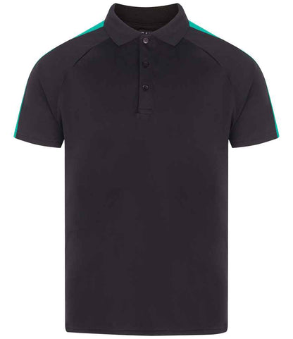 Finden & Hales Finden + Hales Team Polo Shirt Black/Emerald