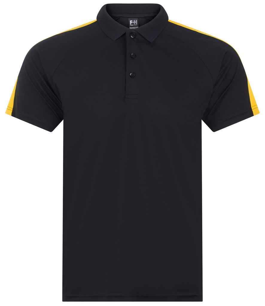 Finden & Hales Finden + Hales Team Polo Shirt Black/Gold