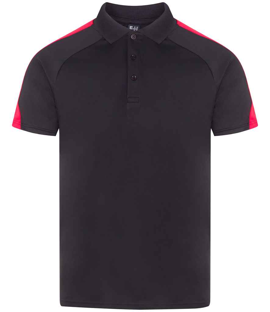 Finden & Hales Finden + Hales Team Polo Shirt Black/Red
