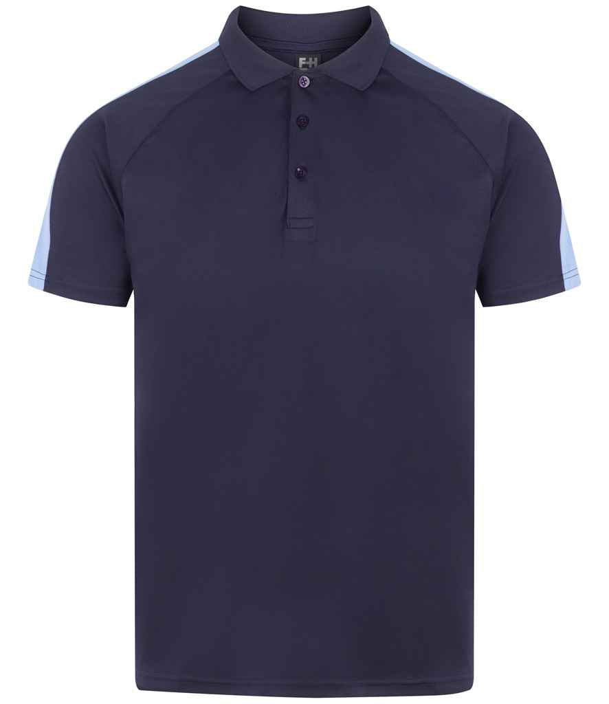 Finden & Hales Finden + Hales Team Polo Shirt Navy/Sky blue