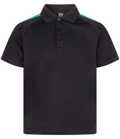 Finden & Hales Finden + Hales Kids Team Polo Shirt Black/Emerald