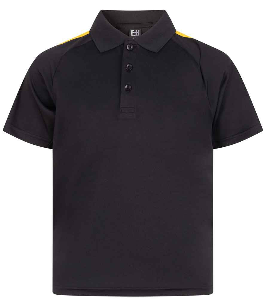 Finden & Hales Finden + Hales Kids Team Polo Shirt Black/Gold