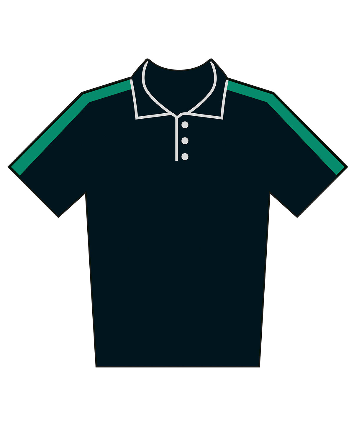 Finden & Hales Kids team polo shirt Black/Emerald