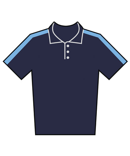 Finden & Hales Kids team polo shirt Navy/Sky