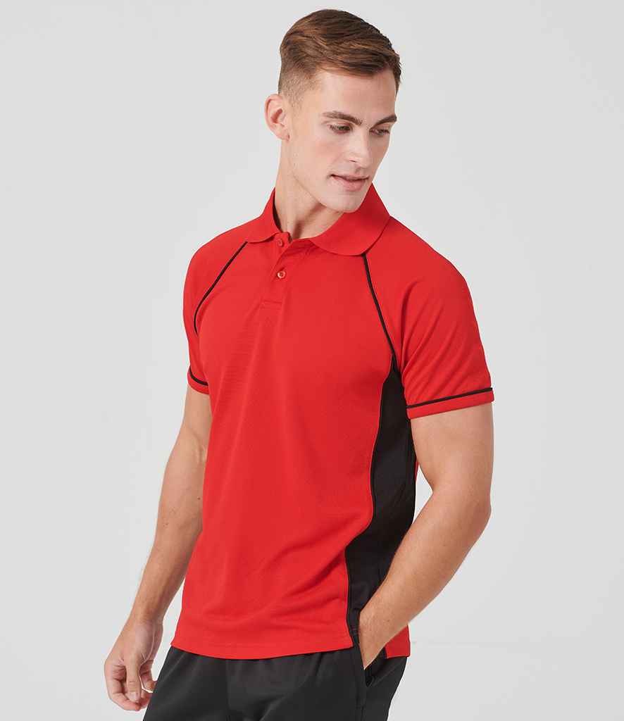 Finden + Hales Performance Panel Polo Shirt - model image