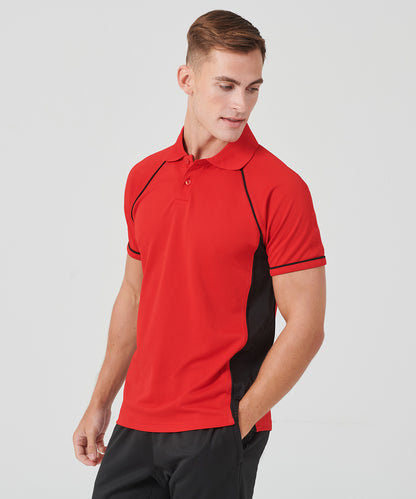 Finden & Hales Panel performance polo Black/Red/Red
