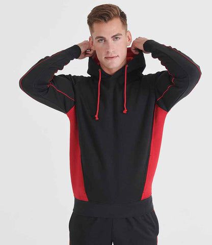 Finden + Hales Contrast Hooded Sweatshirt - model image