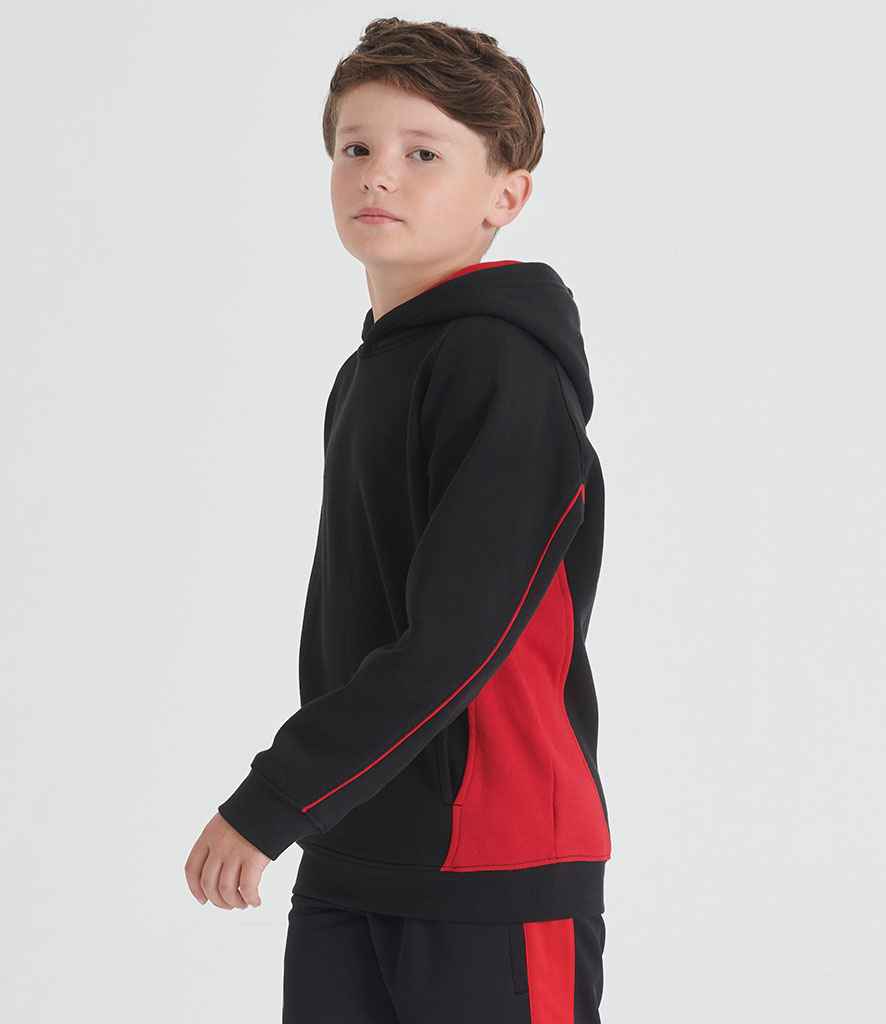 Finden + Hales Kids Contrast Hooded Sweatshirt - model image
