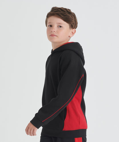 Finden & Hales Kids pullover hoodie Black/Red