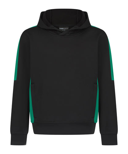 Finden & Hales Kids' team hoodie Black/Emerald