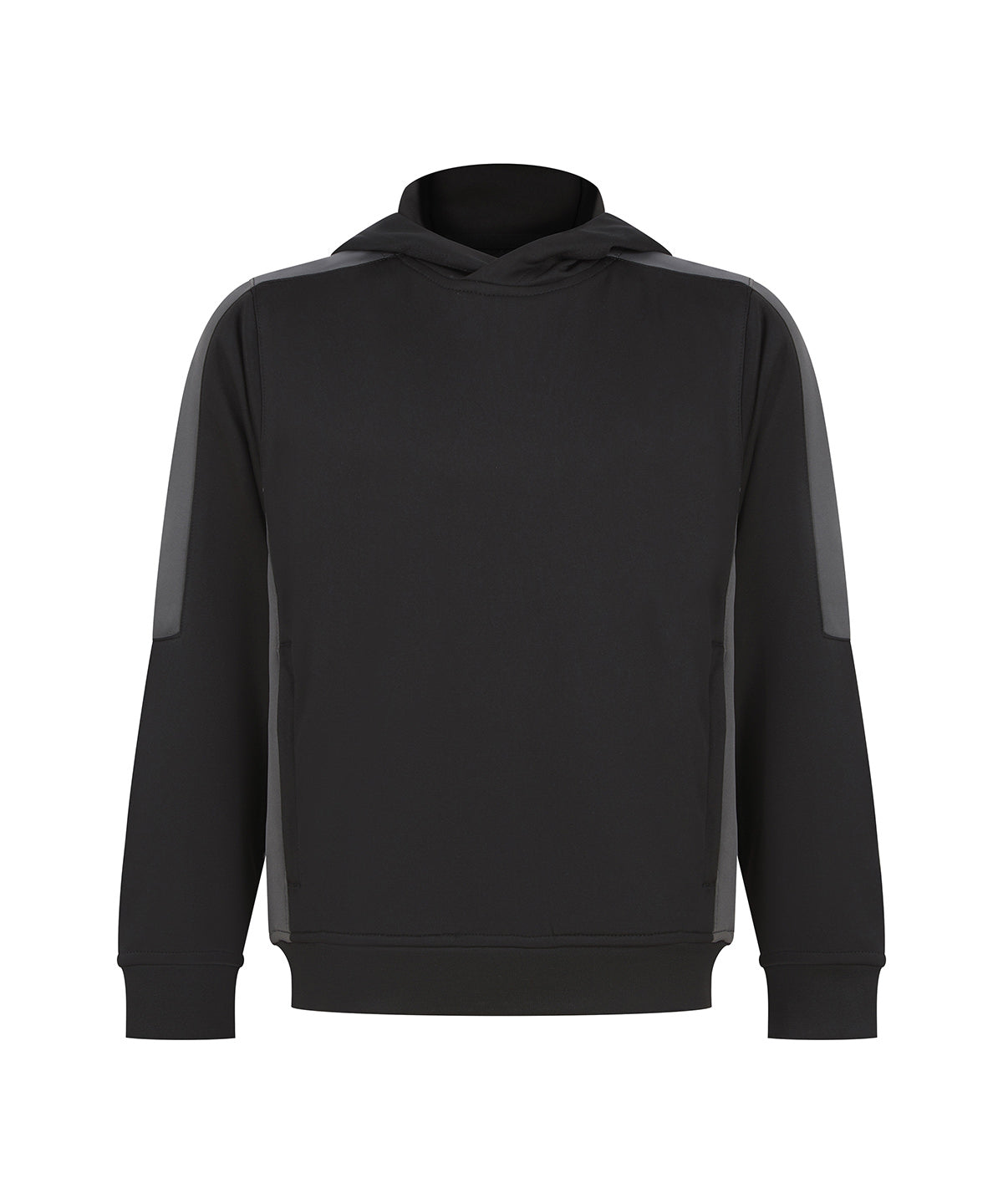 Finden & Hales Kids' team hoodie Black/Gunmetal Grey