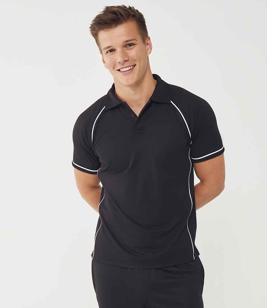 Finden & Hales Finden + Hales Performance Piped Polo Shirt