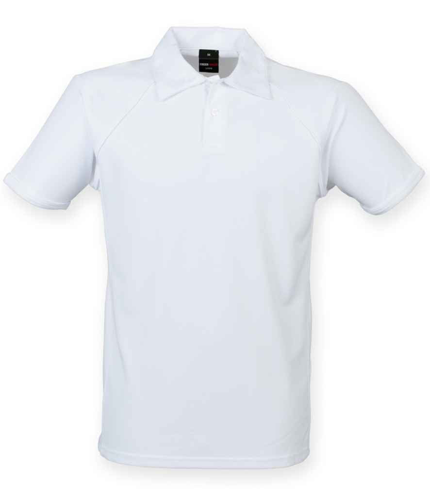 Finden & Hales Finden + Hales Performance Piped Polo Shirt White/White