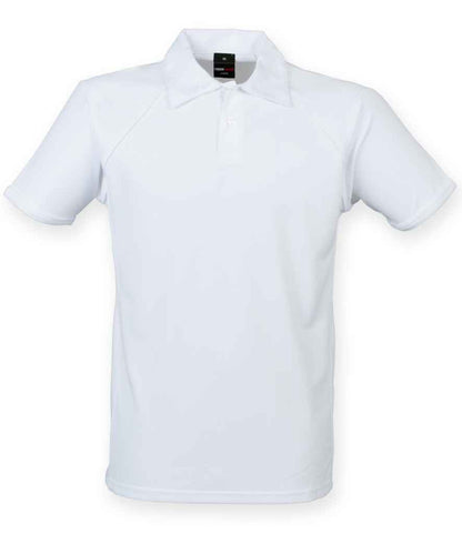 Finden & Hales Finden + Hales Performance Piped Polo Shirt White/White