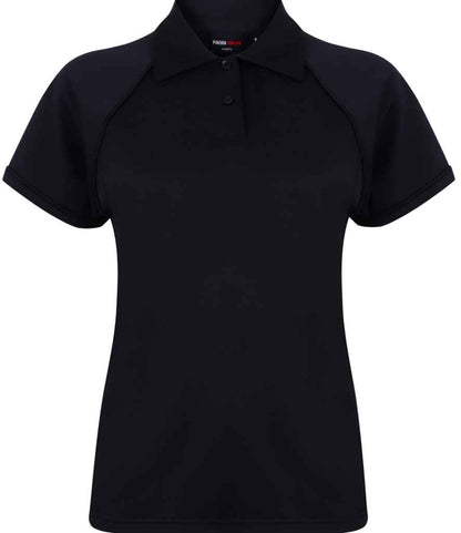Finden & Hales Finden + Hales Ladies Performance Piped Polo Shirt Navy/Navy