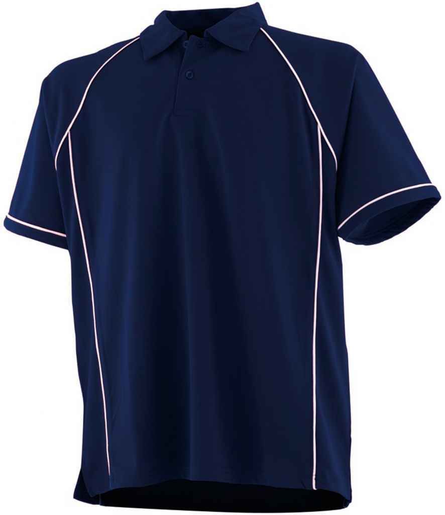 Finden & Hales Finden + Hales Kids Performance Piped Polo Shirt Navy/White