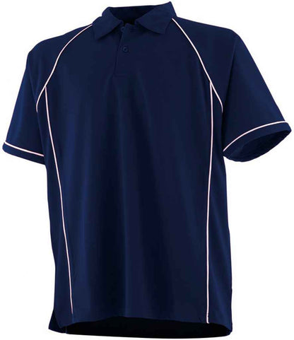 Finden & Hales Finden + Hales Kids Performance Piped Polo Shirt Navy/White