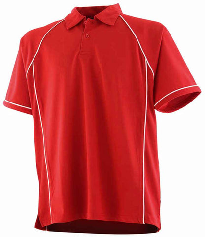 Finden & Hales Finden + Hales Kids Performance Piped Polo Shirt Red/White