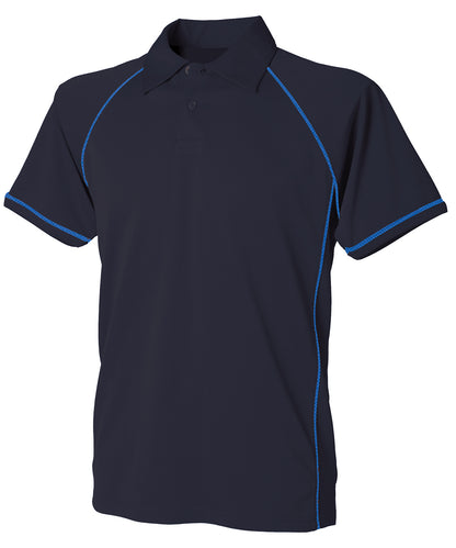 Finden & Hales Kids piped performance polo Navy/Royal/Royal†