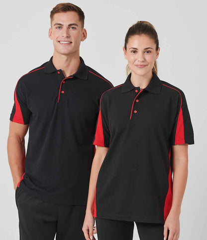 Finden & Hales Finden + Hales Club Poly/Cotton Piqué Polo Shirt Black/Red