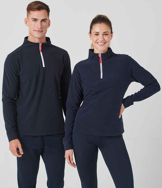 Finden & Hales Finden + Hales Zip Neck Piped Micro Fleece