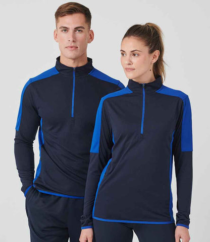 Finden & Hales Finden + Hales Contrast Zip Neck Midlayer Top