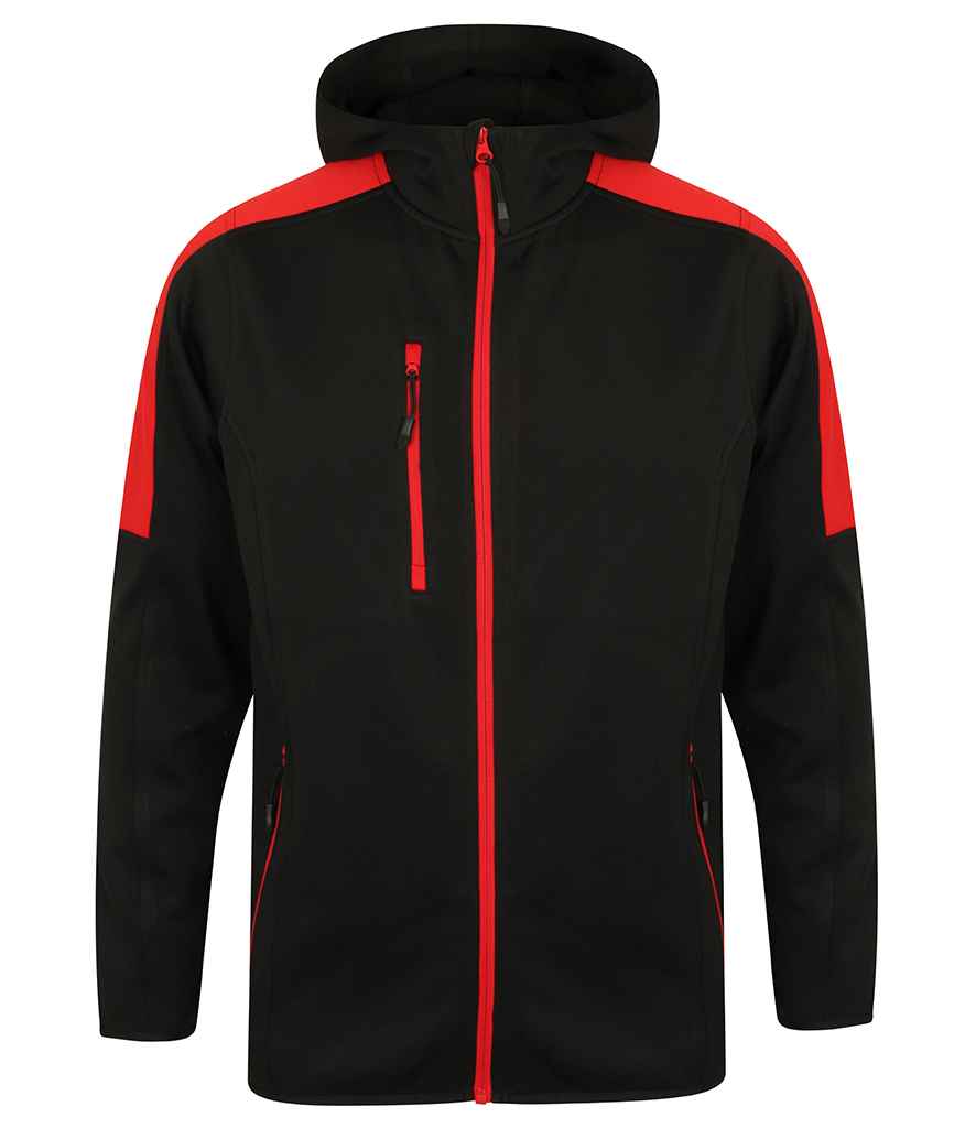Finden + Hales Active Soft Shell Jacket in Black/Red