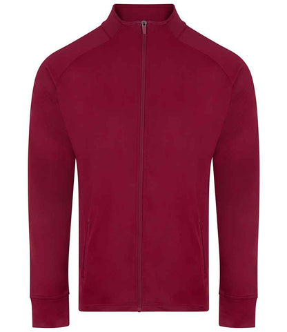 Finden + Hales Knitted Tracksuit Top in Burgundy/Burgundy