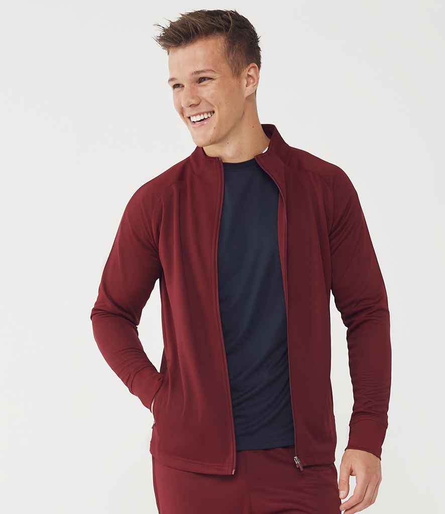 Finden & Hales Finden + Hales Knitted Tracksuit Top Burgundy/Burgundy