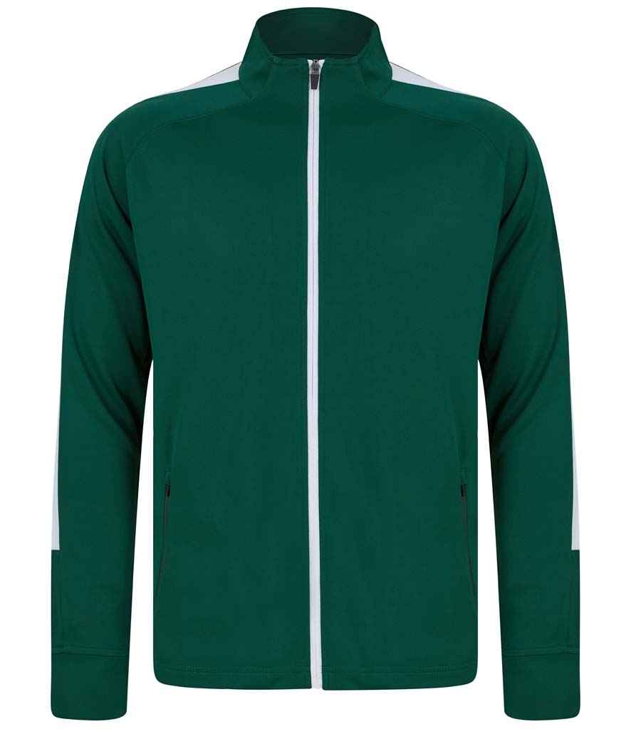 Finden & Hales Finden + Hales Knitted Tracksuit Top Bottle Green/White